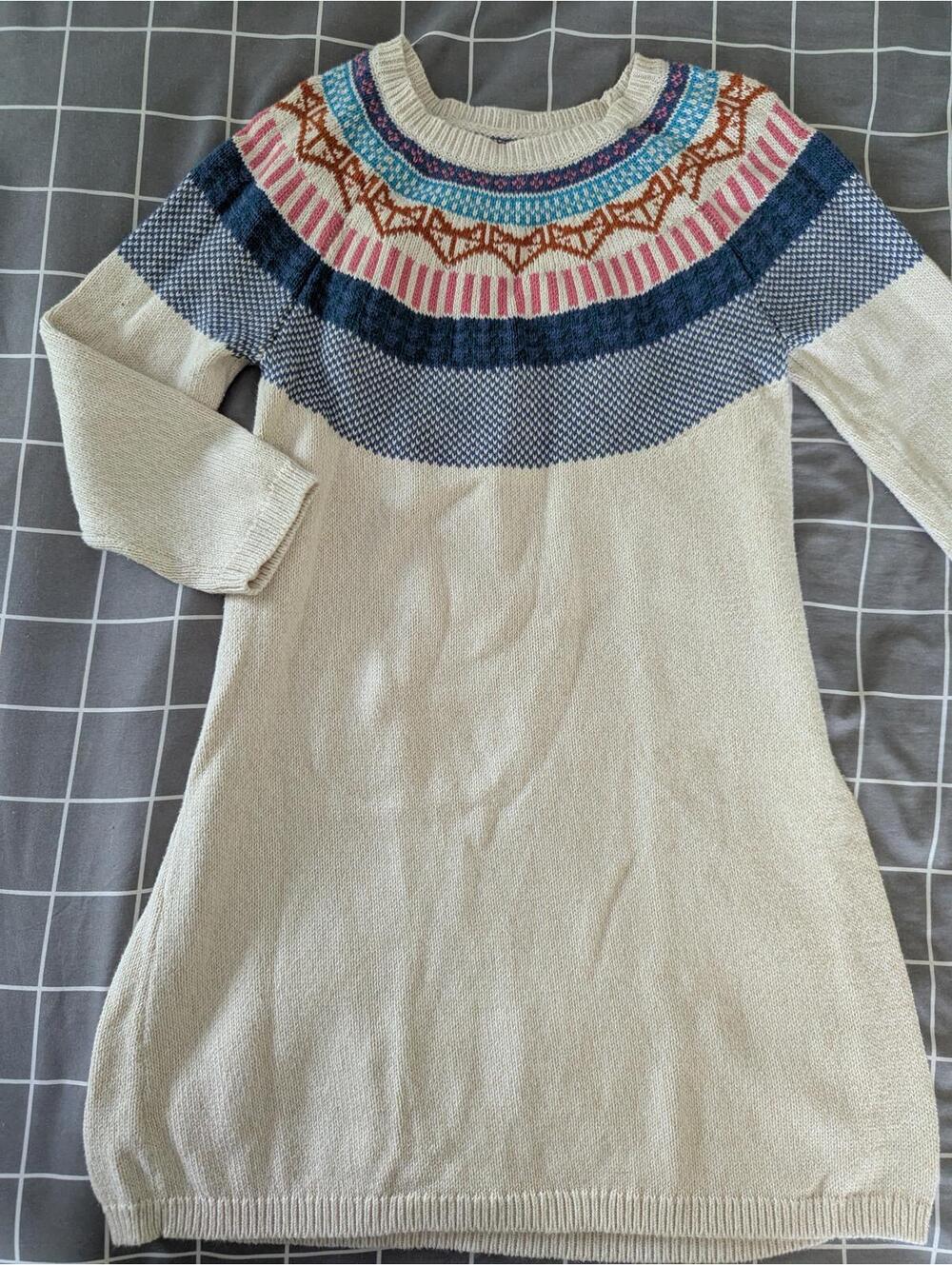 Tea fox knitted fair isle dress
